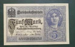 Almanya 1917 5 Mark Çil altı