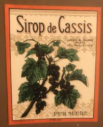 20.YY BAŞI SİROP DE CASSİS ETİKETİ, ÇİL DURUMDA D7-1