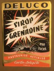 DELUCO SIROP DE GRENADINE ETİKETİ, ÇİL DURUMDA D7-1