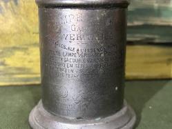 Fransız pirinç antika gaz lambası 26 cm boyunda