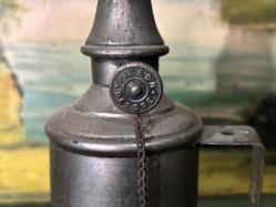 Fransız pirinç antika gaz lambası 26 cm boyunda