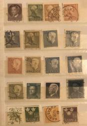 KARIŞIK DAMGALI İSVEÇ PULLARI, p460