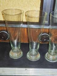 19788-ESKİLERDEN 5 ADET EL YAPIMI LİMONATA BARDAKLARI