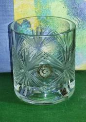 19789-KOLEKSİYONLUK 2 ADET KESME CAM KRİSTAL TÜRKİYE BÜYÜK MİLLET MECLİSİ DAMGALI VİSKİ KADEHLERİ