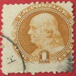 LOT.1 » 1869  Amerika 1c Franklin, cok nadir- damgalı
