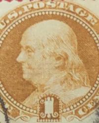 1869  Amerika 1c Franklin, cok nadir- damgalı