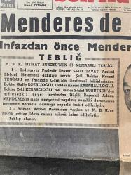 ADNAN MENDERES’İN İDAMI TARİHİ GAZETE SON HAVADİS