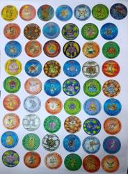 POKEMON ORJİNAL TV TASO SETİ TAM TAKIM 10/10 ÇİL KONDİSYONDA (55 ADET)