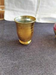 ANTİKA GELİN ŞERBET TAKIMI SÜRAHİSİ 16.5 CM. VE 8 CM BARDAK. CAM- EL BOYAMA