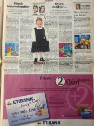 SABAH MELODİ GAZETESİ DOĞUM GÜNÜ HEDİYESİ (Türkish Newspapper)  - 7 ARALIK 1999 -Ahu Tuğba-Hülya Koçyiğit-Ali Kırca- Carmen Miranda-Zeynep K. Pireas-Mehmet Güleryüz-Buket Uzuner-Ayda Ersan Savaş-Hale Pakkın-Emine S. Beder-Sevil Göktürk-Leyla Vural Volkan-Suna Şimşek-Süleyman Turan 78 yıl sonra yeniden!-Seks bombasının anısına müze…-Dönemin en beğenilen kadın oyuncusu-Aksesuar tutkusu-Umuda destek!-Liposhaping-Hediyenin hediyesi-Türkiye’nin en hırçın ve sarsıcı fırçası: Mehmet Güleryüz-Buket Uzuner’den Yeryüzü Portreleri-Günlük burç yorumu-Sofranıza-Ekşili karnabahar yemeği-Anılar-Küçük hanımefendiler-Otizm dedikleri…-Sana borcum yok devlet!-Bir Yudum Aşık Mahsuni-Prensin Okul Yılları-Cesaret Kanatları-Deniz Harekatı-Temel’den Şirin’e mesaj Beni Affet-Evliliğe Adım Adım-Ne Yaşa Ne File-Fakir Milyoner-Telekritik Gereği Düşünüldü… Süleyman Turan-
