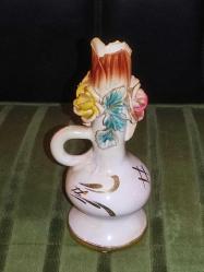 13866-ÇOK ŞAHANE SERAMİK GÜLLER ETRAFINI SARMIŞ MUMLUK