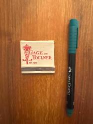 Gage and Tollner's Brooklyn New York Map 30 Front Strike Matchbook Cover / Restoran Bar Müessese Kibrit (Since 1879)