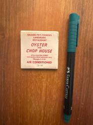 Gage and Tollner's Brooklyn New York Map 30 Front Strike Matchbook Cover / Restoran Bar Müessese Kibrit (Since 1879)