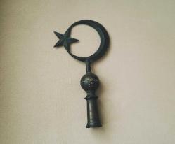 ESKİ - TÜRK BAYRAK ALEMİ PİRİNÇ - ROZET - MADALYA C3897