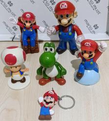 Süper Mario mantar dinozor figür oyuncak anahtarlık süs set . Bazılarında boya kusurları mevcuttur. Koleksiyon dekor tasarım hediye vintage retro nostalji hobi minyatür diorama reklam promosyon