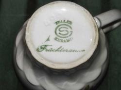 13543-ÇOK ŞAHANE ZELLER KERAMIK DEMLİK + ŞEKERLİK + SÜTLÜK **TOPLAM 3 PARÇA**