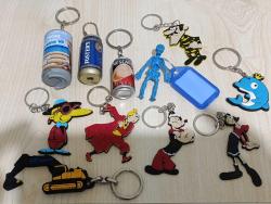 Nescafe fosters kutu içecek anahtarlık ları iskelet yunus kepçe dozer TipiTip tenten Joe dalton Temel reis Safinaz figür süs aksesuar nostalji tasarım anahtarlık set koleksiyon reklam promosyon hobi minyatür diorama