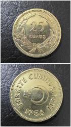 25 Kuruş 1956 ÇOK TEMİZ