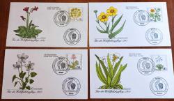 LOT.6 » 1981 ALMANYA ÇİÇEKLER TEMALI TAM TAKIM FDC