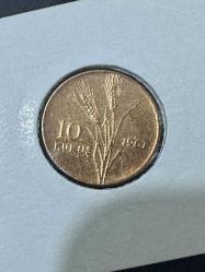 1967 TC 10 kuruş madeni para ÇÇT