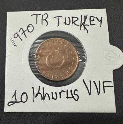 1970 TC 10 kuruş madeni para ÇÇT