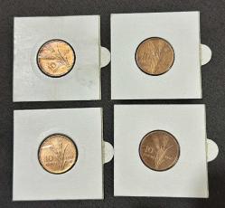 1969-70-71-72 TC 10 kuruş sıralı 4 adet madeni paralar ÇÇT