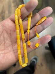 Orijinal eski amerikan Miskevi kapı kulu objeden multikolor katalin tespih