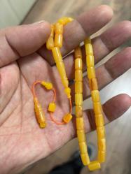 Orijinal eski amerikan Miskevi kapı kulu objeden multikolor katalin tespih