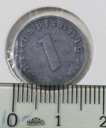 1942 ALMANYA 2.DÜNYA SAVAŞI REİCH NAZİ HİTLER DÖNEMİ 1 PFENNİG ORİJİNAL MADENİ PARASI (A SERİSİ ASKERİ BASKISI) UUU1EE ÇOK NADİRDİR