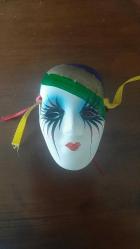 Dekoratif El Boyama Porselen Maske