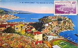 MONTE CARLO TEMATİK MAXİ KART. ÖNDEN PULLU.