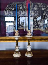 Antika Çİft Şamdan