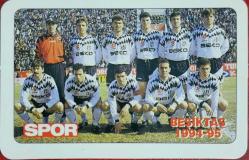 1994 - 1995 BEŞİKTAŞ OYUNCULARI , 32 ADET OYUN KARTI. FOTOĞRAFTA GÖRÜLEN KARTLAR GÖNDERİLECEKTRİ.