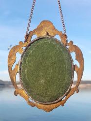 Dekoratif oval tablo İllüstrasyon