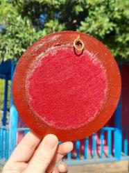 Dekoratif yuvarlak tablo At İllüstrasyon