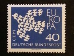 1961 ALMANYA DAMGASIZ POSTA PULU EUROPA CEPT