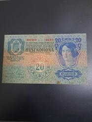 20 (Yirmi) Zwanzig Kronen Oesterreichisch - Ungarische Bank (Avusturya Macaristan Kronu Kağıt Para (Wien 2.Janner 1913