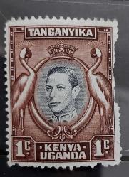 Ingiliz Sömürgesi Kenya Uganda Tanganika 1938 Kral George VI.- damgasız haliyle kondüsyonda