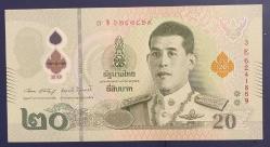 TAYLAND 20  BAHT POLİMER.ÇİL  PARA.