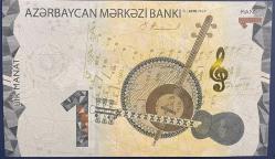 AZERBAYCAN 1 MANAT  ÇİL 2020.KAĞIT PARA