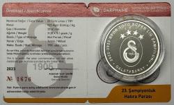 2023 Galatasaray 23. Şampiyonluk 925 Ayar Gümüş Hatıra Parası Sertifikalı