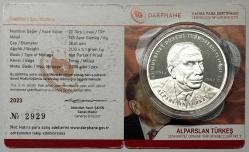 2023 Alparslan Türkeş Cumhuriyet Dönemi Türk Siyasetçileri No:3 925 Ayar Gümüş Hatıra Parası Sertifikalı