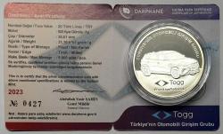 2023 Togg Türkiye’nin Otomobili Girişim Grubu 925 Ayar Gümüş Hatıra Parası Sertifikalı