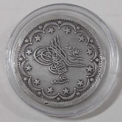 OSMANLI GÜMÜŞ 20 KURUŞ (MECİDİYE) SULTAN II. ABDÜLMECİT 1255-10 ORİJİNAL 3HHH1RR1 ÇOK NADİRDİR