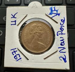 LOT.5 » 1971-İngiltere Elizabeth 2 New Pence Madeni Para ÇT