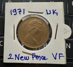 LOT.4 » 1971--İngiltere Elizabeth 2 New Pence Madeni Para ÇT