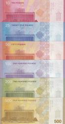 Suriye Yeni Baskı 2025 Yılı 500-200-100-50-25-10 Yeni Suriye Pound'u Tam Set 6'lı Yabancı Kağıt Para ÇİL