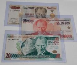 7 Emisyon 5 10 20milyon  3lü Set