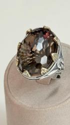 925 AYAR GÜMÜŞ ELMAS KESİM TOPAZ TAŞLI