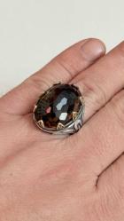 925 AYAR GÜMÜŞ ELMAS KESİM TOPAZ TAŞLI